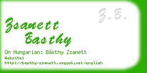 zsanett basthy business card
