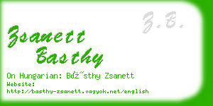 zsanett basthy business card